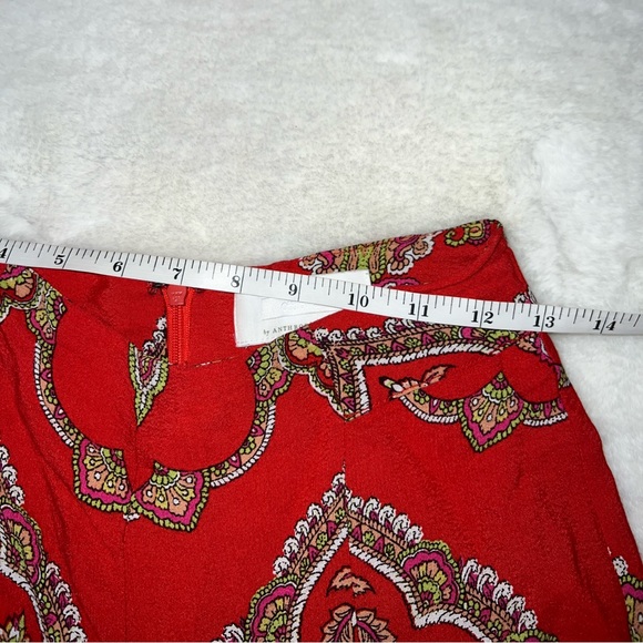 Anthropologie Manon Pants Red Paisley Size 0 - Picture 8 of 9